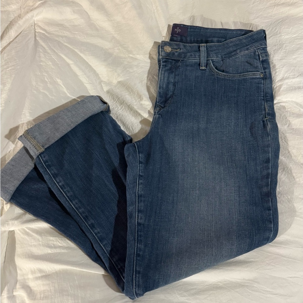 NYDJ boyfriend jeans.
